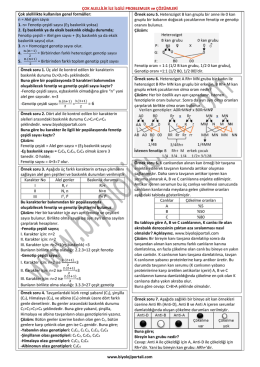 www.biyolojiportali.com ÇOK ALELLİLİK İLE İLGİLİ PROBLEMLER