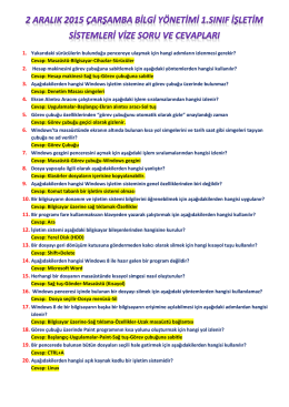 Cevap: Masa&uuml;st&uuml;-Bilgisa