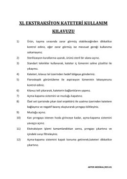 xl ekstraksiyon kateteri kullanım kılavuzu