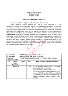 TC GÖLBAŞI(ANKARA) İCRA DAİRESİ 2016/806