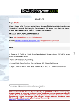 2017/4:Konut KDV Oranları Değiştirilmiş, Konuta