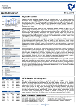 G&uuml;nl&uuml;k B&uuml;lten - Yatırım Finansman