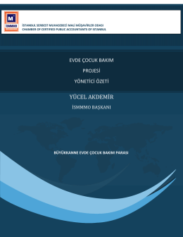 Evde &Ccedil;ocuk Bakım Projesinin Genel Şartları nelerdir