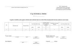 MO-11 B&yacute;ujet 15-nji memorial order