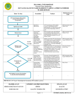 PDB-İA-026-00 2547 Sayılı Kanunun 40