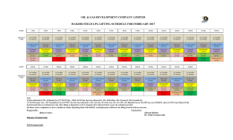 LPG Supply Schedule from Makori, (Feb, 2017)