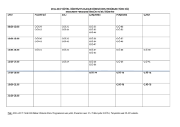 2016-2017 EĞİTİM- ÖĞRETİM YILI BAHAR DÖNEMİ DERS
