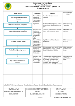 hazırlayan birim dokümantasyon sorumlusu gözden geçiren/kontrol