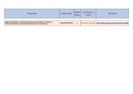 Üniversite Kadro Türü Kadro Sayısı Son Başvuru Tarihi İlan Linki
