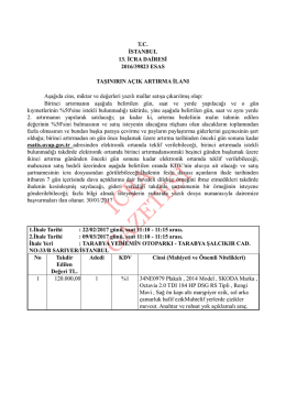 TC İSTANBUL 13. İCRA DAİRESİ 2016/39823 ESAS