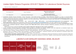 Uzaktan Eğitim Önlisans Programları 2016