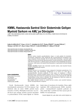 KMML Hastasında Santral Sinir Sisteminde Gelişen Myeloid