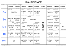 LU NCH Sa Su Mo Tu We 12/A SCIENCE