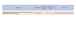 Üniversite Kadro Türü Kadro Sayısı Son Başvuru Tarihi İlan Linki