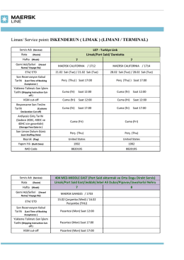 Liman/ Service point: ISKENDERUN ( LIMAK