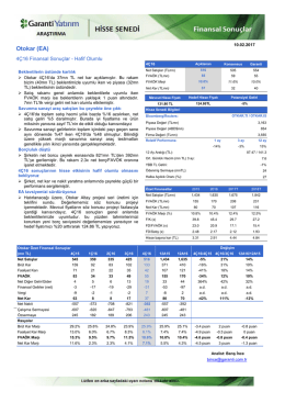 Otokar (EA) - Garanti Yatırım