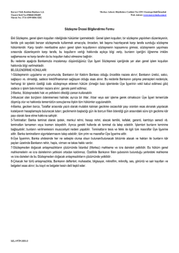 Üye İşyeri Sözleşmesi Sözleşme Öncesi Bilgilendirme