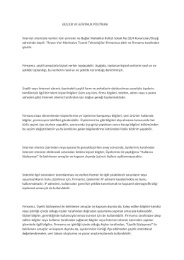 Gizlilik Politikası - Thrace Veri Merkezi ve Ticaret Teknolojileri
