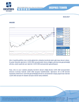 XAUUSD Altın 4 saatlik grafikte mavi renkle