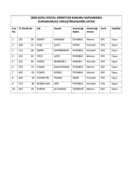 2828 sayılı sosyal hizmetler kanunu kapsamında