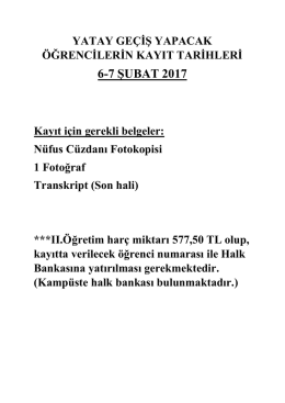 6-7 ŞUBAT 2017
