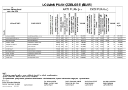 lojman puan &ccedil;izelgesi (idari)