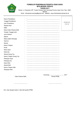 formulir - MTs Negeri Terate