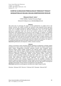 dampak globalisasi perdagangan terhadap tingkat kesejahteraan
