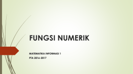 FUNGSI NUMERIK
