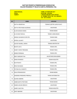 DAFTAR PESERTA PEMERIKSAAN
