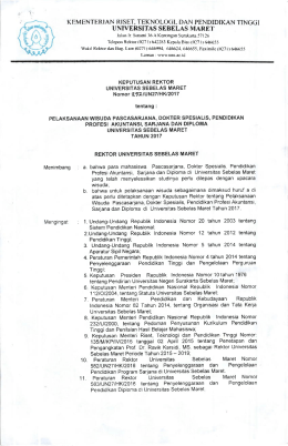 10. Peraturan Rektor Universitas Sebelas Maret Nomor
