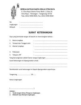 surat keterangan - Paroki Citra-Raya