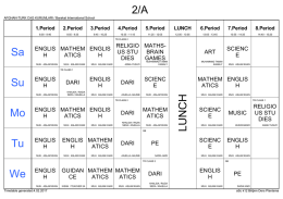 LU NCH Sa Su Mo Tu We 2/A - Barakat international School