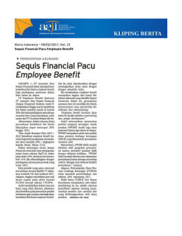 Bisnis Indonesia – 09/02/2017, Hal. 22 Sequis Financial Pacu