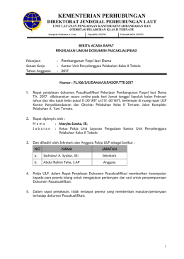 BA AANWIJZING - LPSE Kementrian Perhubungan