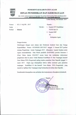 Surat Lengkap Dapat Saudara unduh Di sini