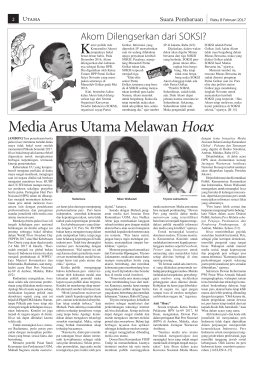 Media Arus Utama Melawan Hoax