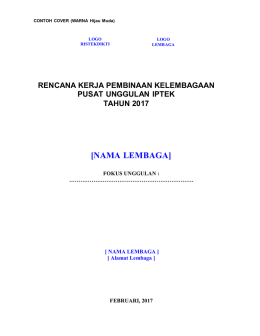 nama lembaga - Pusat Unggulan IPTEK