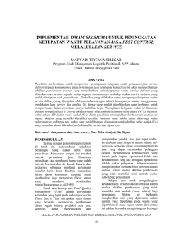 implementasi dmaic six sigma untuk peningkatan ketepatan waktu