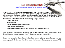 pengecualian informasi melalui uji konsekuensi