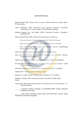 DAFTAR PUSTAKA Djozoli Sadhani, 2005, Menuju Good