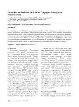 Real-Time PCR Assay in the Diagnosis of Pneumocystis pneumonia