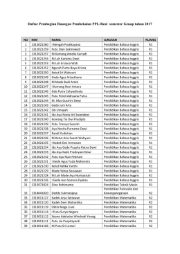 Daftar Pembagian Ruangan Pembekalan PPL