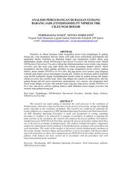 Studi Kasus : PT APLIKANUSA LINTASARTA