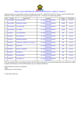 hasil test sertifikasi