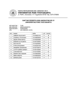2. Kelompok KKN Reguler 2017 - Universitas PGRI Yogyakarta
