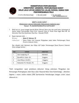 BA penjelasan BKD - LPSE Kementrian Perhubungan