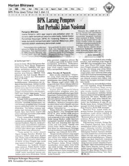 Harian Bhirawa - BPK Perwakilan Provinsi Jawa Timur