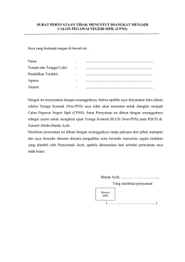 SURAT PERNYATAAN TIDAK MENUNTUT