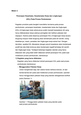 Materi 2 Penerapan Kesehatan, Keselamatan Kerja dan Lingkungan